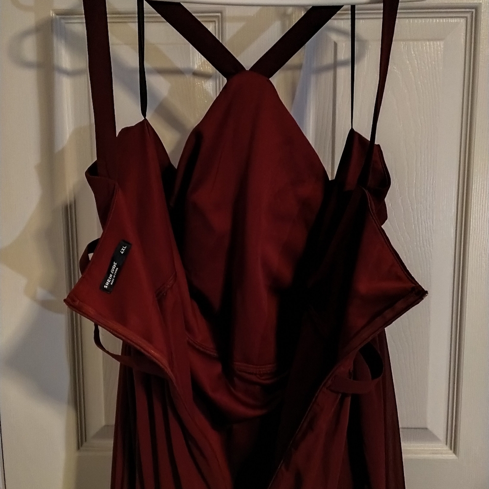 CLEAR OUT PRICE DROP! Shein Elegant Burgundy Evening Dress - Picture 10 of 10
